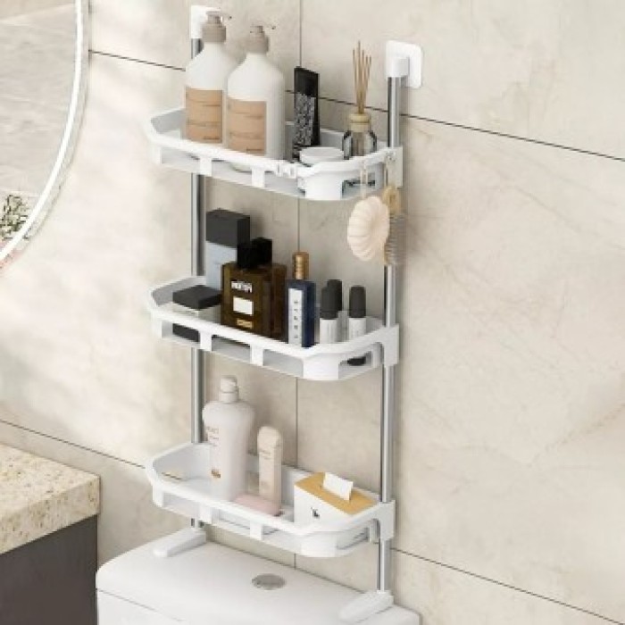 Toilet Rack - Adjustable Wall Mounted Shower Rack - Image 3