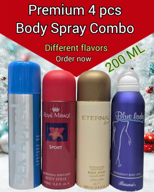Premium 200 Ml 4 Pics Body Spray Combo - Image 2